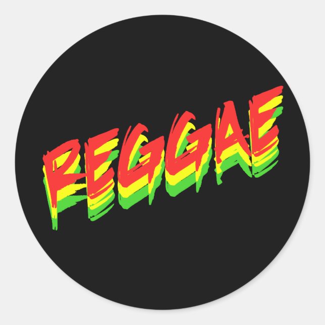 Reggae Classic Round Sticker (Front)