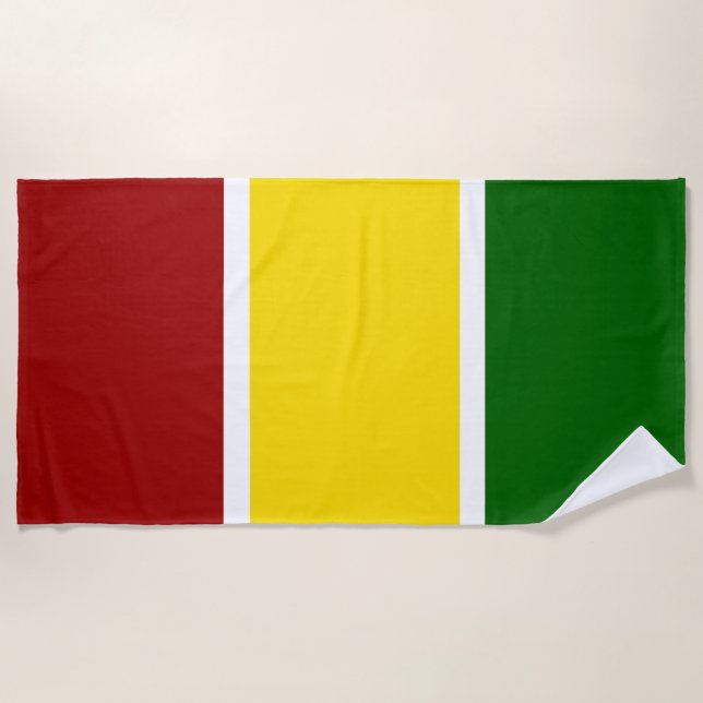 Reggae Colour Stripes Beach Towel (Front)