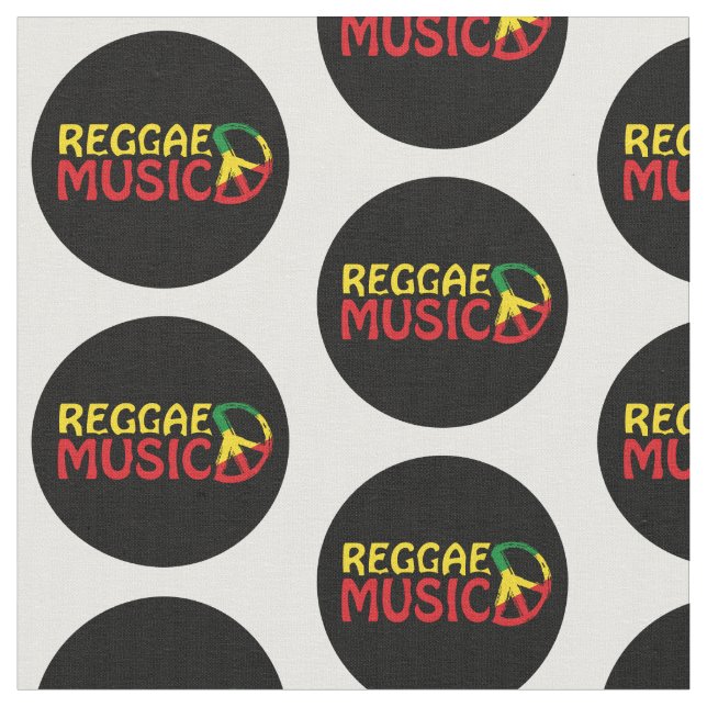 reggae design with peace symbol fabric (Close Up)