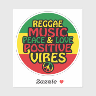 Reggae design with positive quotes and reggae flag