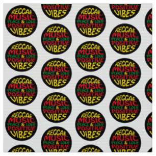 Reggae design with positive sayings and quotes fabric