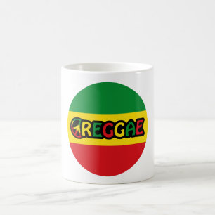 Reggae design with reggae flag colours coffee mug