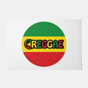 Reggae design with reggae flag colours doormat