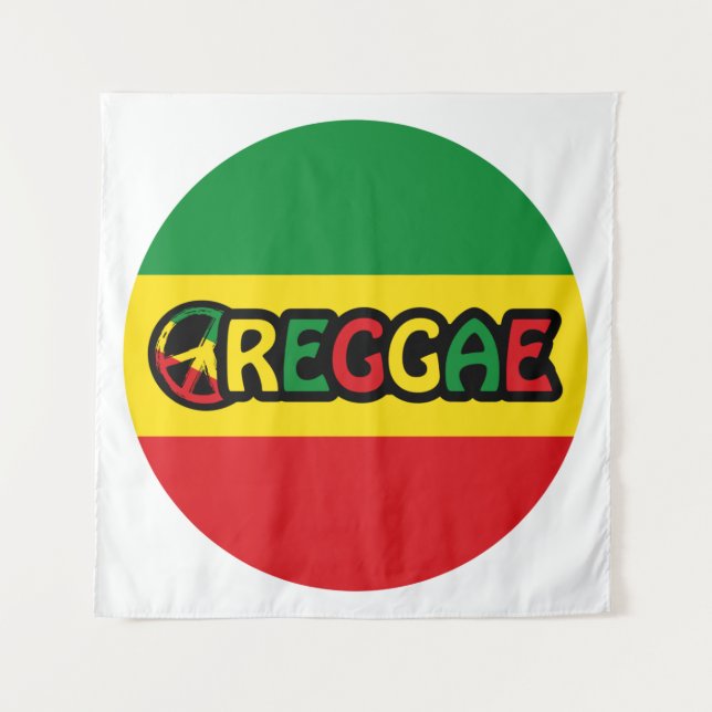 Reggae design with reggae flag colours tapestry (Front)