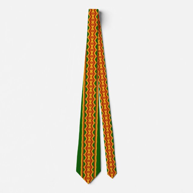Reggae Diamonds and Stripes African Influence Tie (Front)