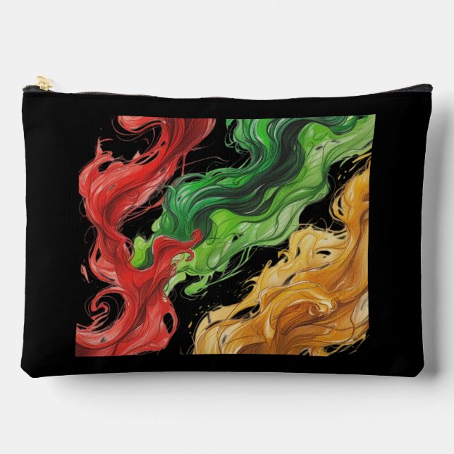 Reggae Flames Large Accessory Pouch (Front)