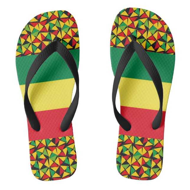 Reggae Flip-Flops Rasta Vibrations  Flip Flops (Footbed)