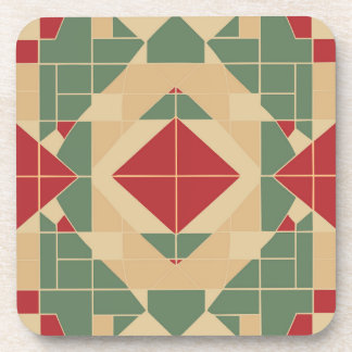Reggae Geometric Pastel Tile Coaster