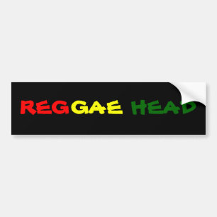 REGGAE HEAD BUMPER STICKER