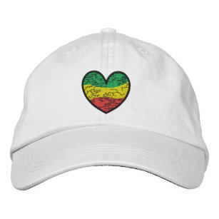 Reggae Heart Embroidered Hat