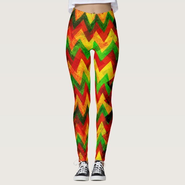 Reggae - Jah Rastafara - Power Yoga Leggings (Front)