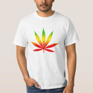 Reggae Jamaican Jamaica Rasta Leaf Mens T-Shirts