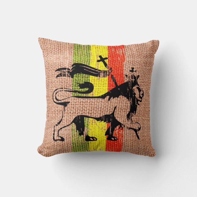 Reggae lion cushion (Front)
