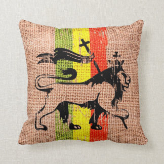 Reggae lion cushion