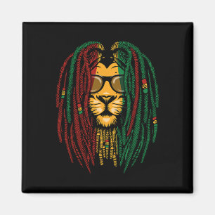 Reggae Lion Dreadlocks Wild Cat Rasta Africa Rasta Magnet