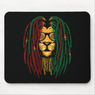Reggae Lion Dreadlocks Wild Cat Rasta Africa Rasta Mouse Mat