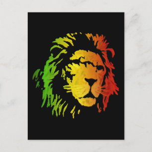 Reggae Lion Rasta Lion of Zion Postcard