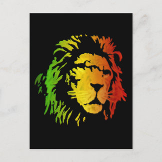 Reggae Lion Rasta Lion of Zion Postcard