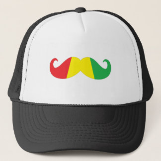 reggae moustache trucker hat