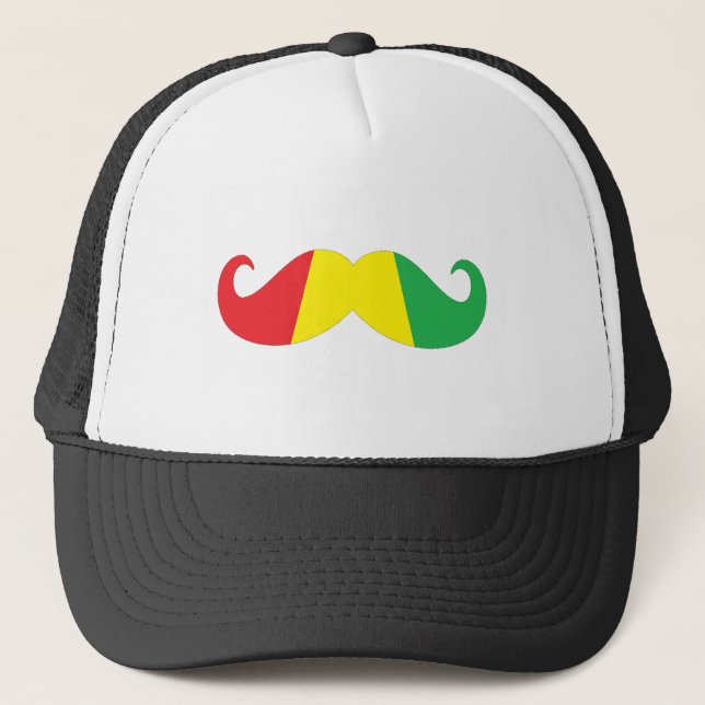 reggae moustache trucker hat (Front)