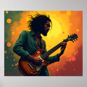 Reggae music art poster