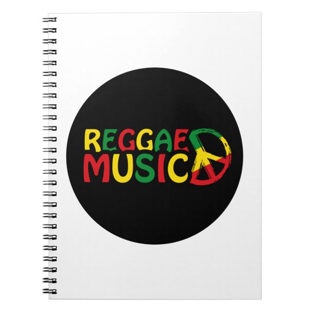 Reggae Music design, reggae art Notebook (Front)