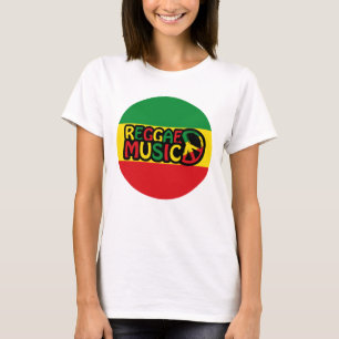 Reggae Music design with rastafari style and colou T-Shirt