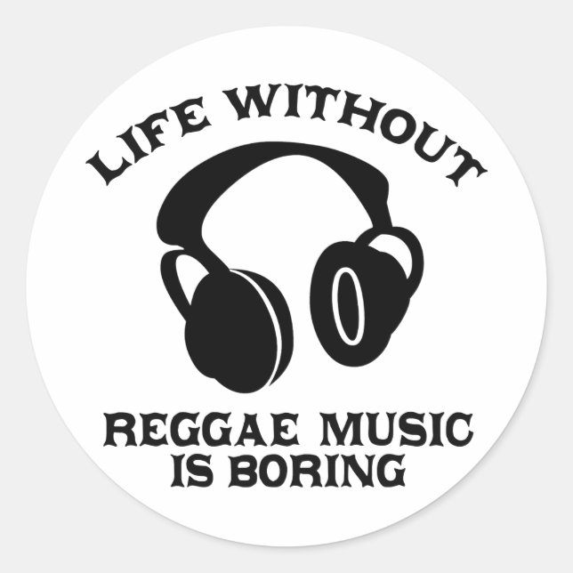 Reggae Music designs Classic Round Sticker (Front)
