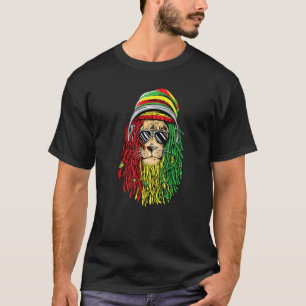 Reggae Music Jamaican Lion Rasta Lion Of Rastafar T-Shirt