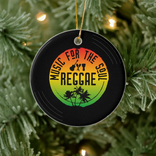 Reggae Music Lover Tropical Christmas Ceramic Tree Decoration (Tree)