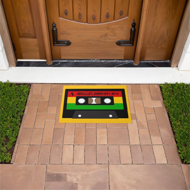 Reggae Music Musician Singer Cassette Tape Doormat (Outdoor)