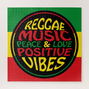 Reggae Music Positive Sayings Jigsaw Puzzle