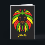 Reggae Music Rasta Colours Custom Name Birthday  Card<br><div class="desc">Reggae Music Rasta Colours Custom Name Birthday Card</div>