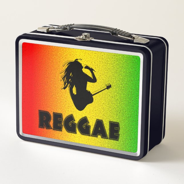Reggae Music Rasta Rastaman Rastafarian Lunch Box (Front)