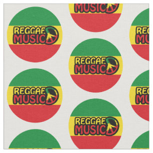 Reggae Music, reggae art with peace symbol Fabric