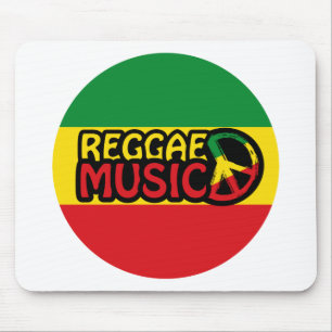 Reggae Music, reggae art with peace symbol Mouse Mat