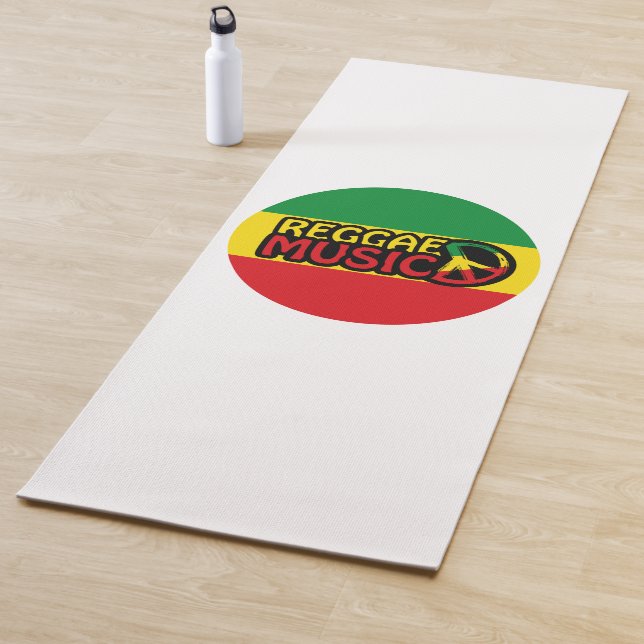 Reggae Music, reggae art with peace symbol Yoga Mat (In Situ)