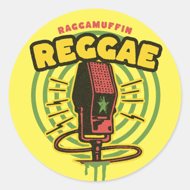 Reggae Music Sticker (Front)