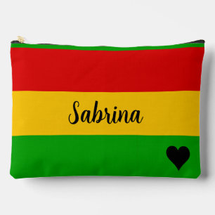 Reggae Music Striped Personalised Accessory Pouch