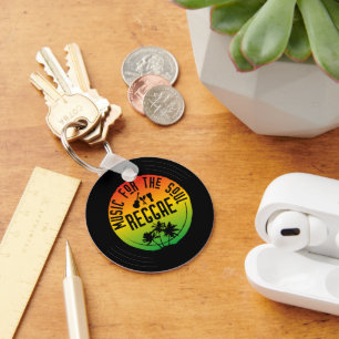 Reggae Music Vinyl Record Key Ring