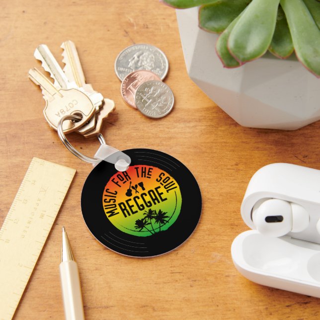 Reggae Music Vinyl Record Key Ring (Desk)