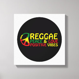 Reggae Music with positive quotes Canvas Print