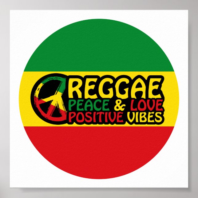 Reggae Music with positive quotes Poster (Front)