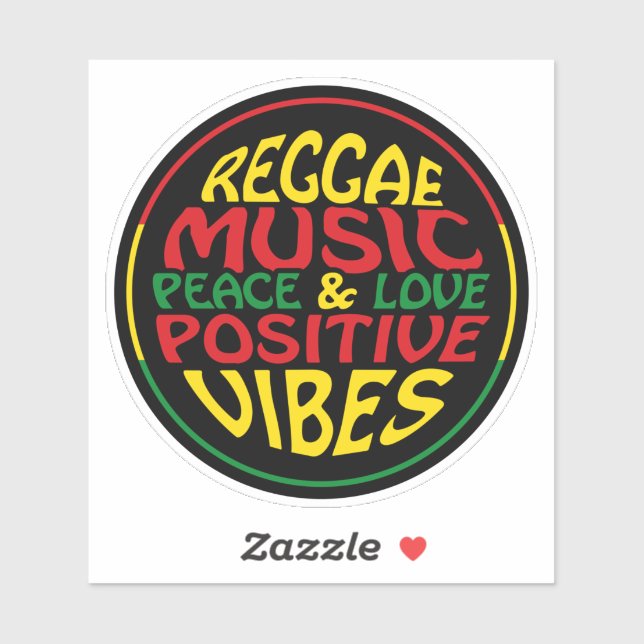 Reggae Music with positive sayings and quotes (Sheet)