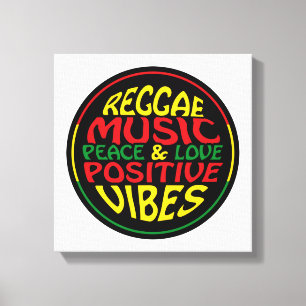 Reggae Music with positive sayings and quotes Canvas Print