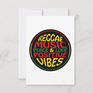 Reggae Music with positive sayings and quotes Card
