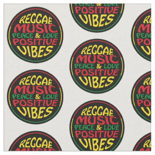 Reggae Music with positive sayings and quotes Fabric