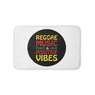 Reggae Music with positive sayings Bath Mat