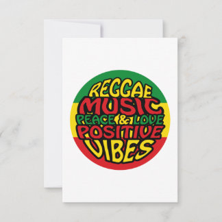 Reggae Music with positive sayings Card