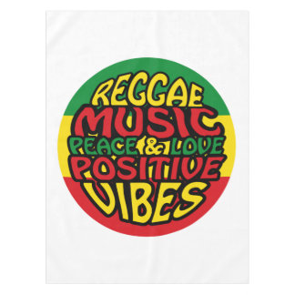 Reggae Music with positive sayings Tablecloth
